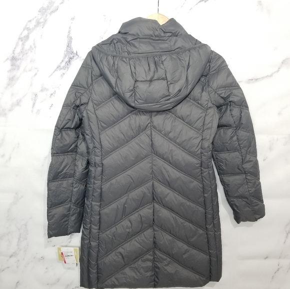 MICHAEL MICHAEL KORS 3/4 Grey Puffer Jacket, Size Medium - Picture 5 of 6